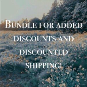 Bundle items for discounts and discounted shipping!